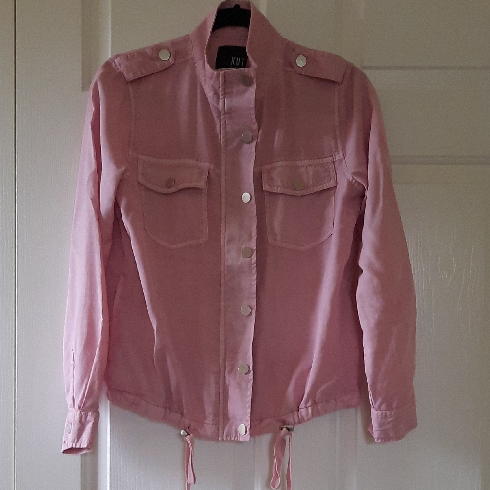 Kut from the Kloth Pink Utility Jacket Lightweight Casual